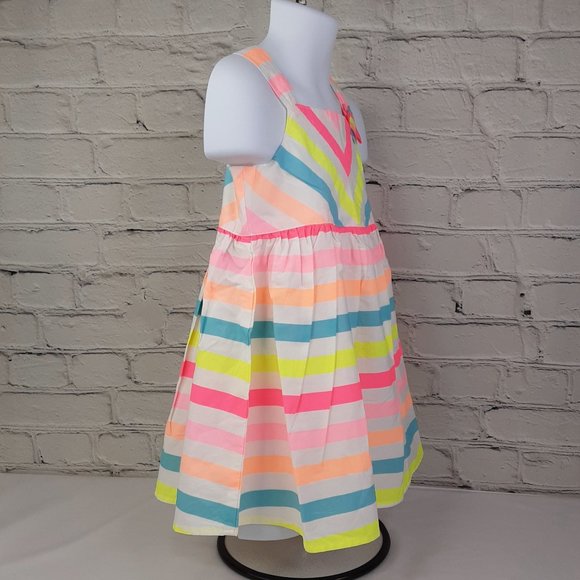 GYMBOREE'POPSICLE PARTY' EMBROIDERED POPSICLE CHEVRON STRIPE SUN DRESS & BLOOMER - Picture 4 of 16